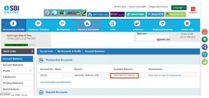 Can I check my account balance online SBI?