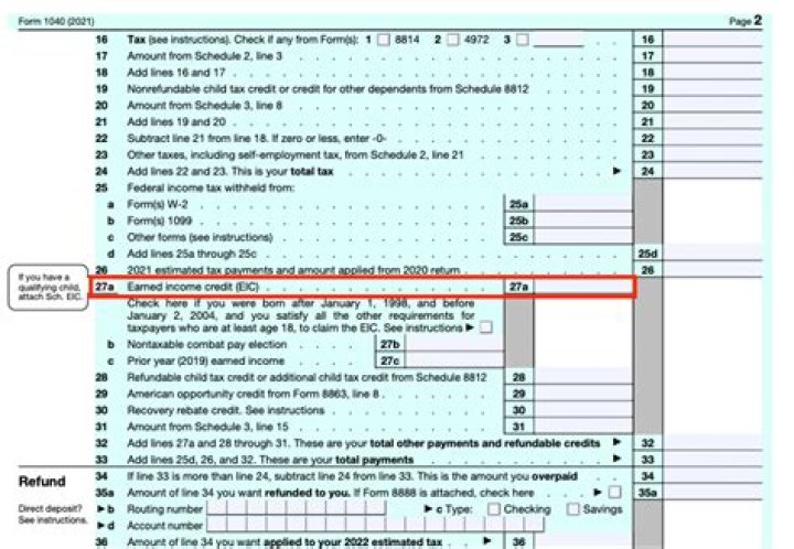 Does filing status affect earned income credit?