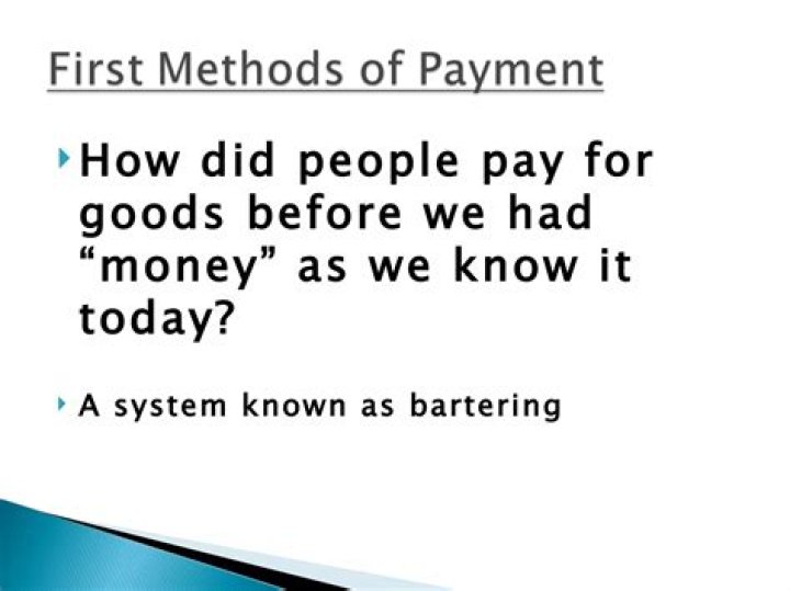 How did people pay for goods before money?