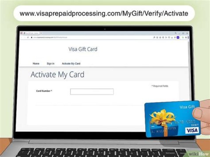 How do I activate a Visa gift card online?