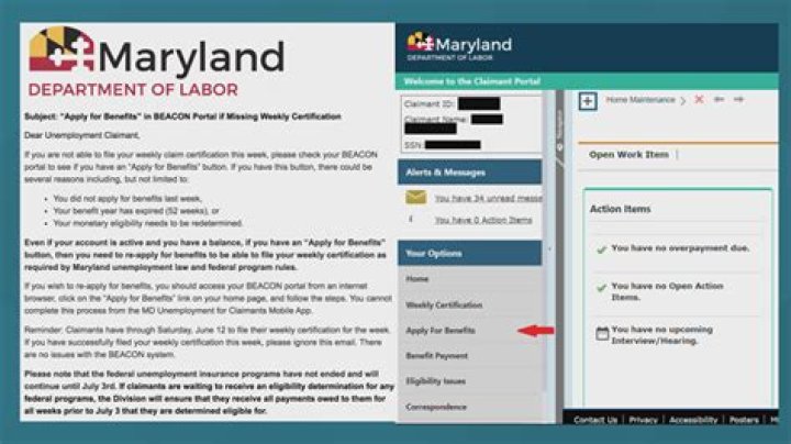 How do I know if my Maryland unemployment was approved?