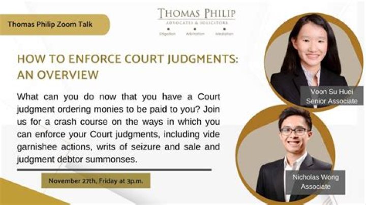 How do you enforce a monetary Judgement?