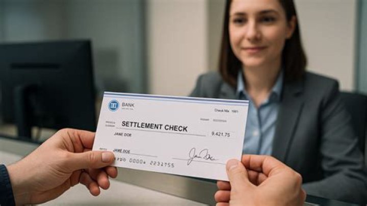 How is a settlement check received?