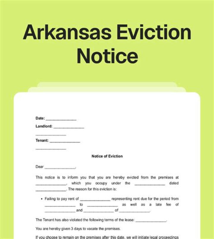 How long do you have to get out after an eviction notice in Arkansas?