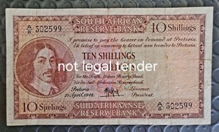 How much is 10 shillings note worth today?