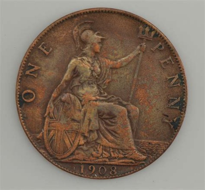 How much is a 1908 UK penny worth?