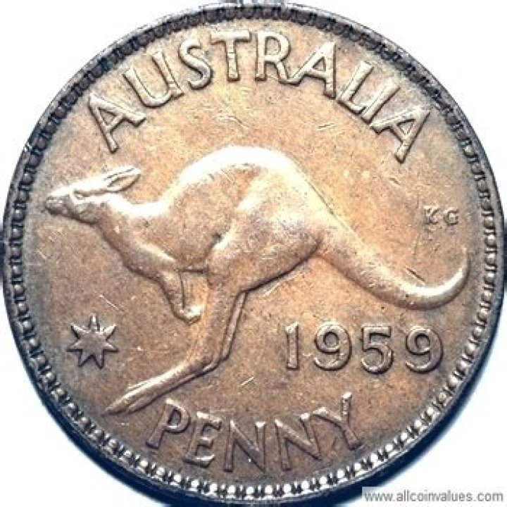 How much is a 1959 Australian penny worth?