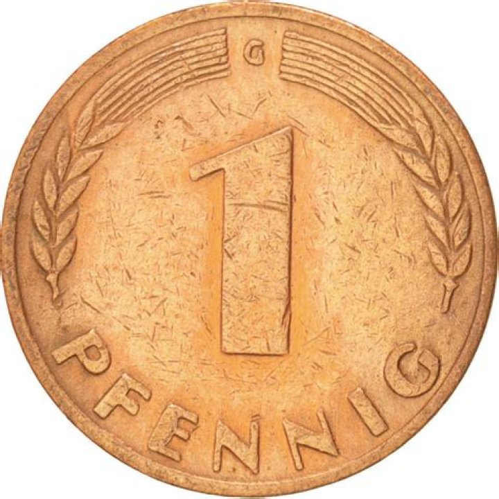 How much is a German pfennig?