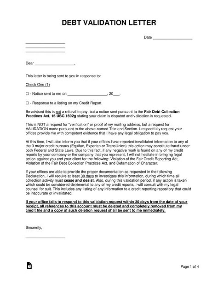 Is a bill considered debt validation?