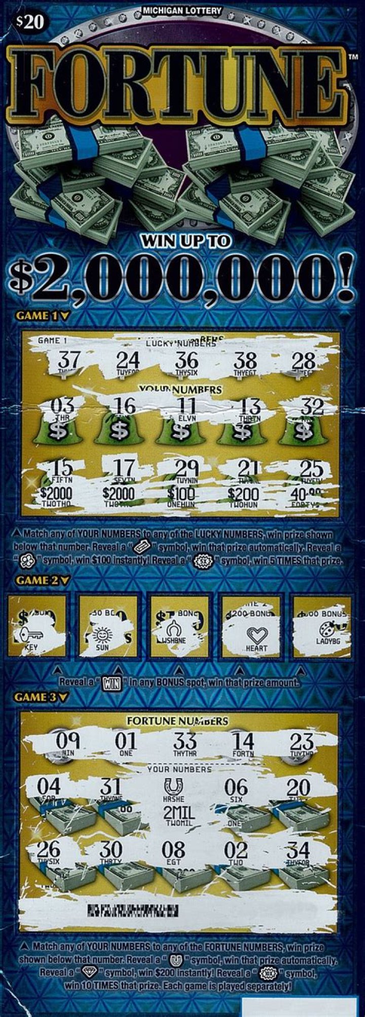 Is Michigan Lottery cash only?