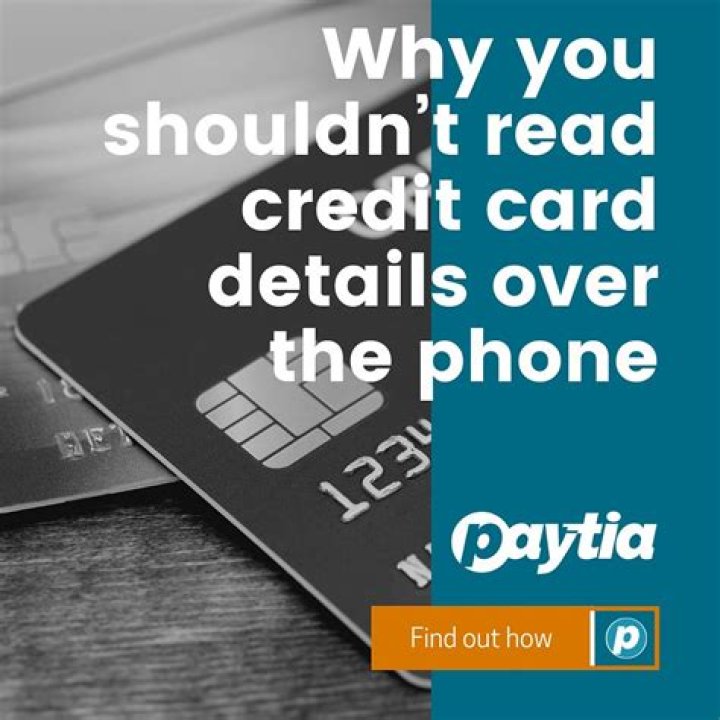 Should I give my credit card details over the phone?