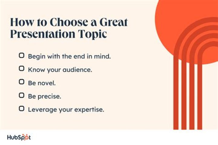 What are good topics for a presentation?