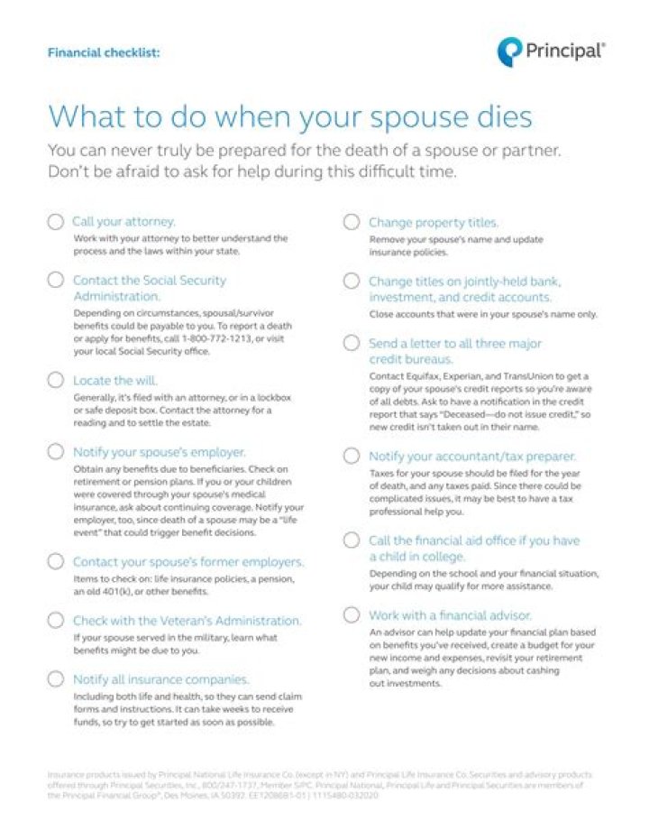 What benefits do you get when your spouse dies?