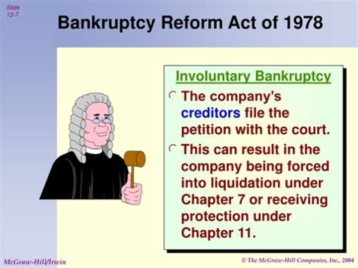 What did the Bankruptcy Reform Act of 1978 do?