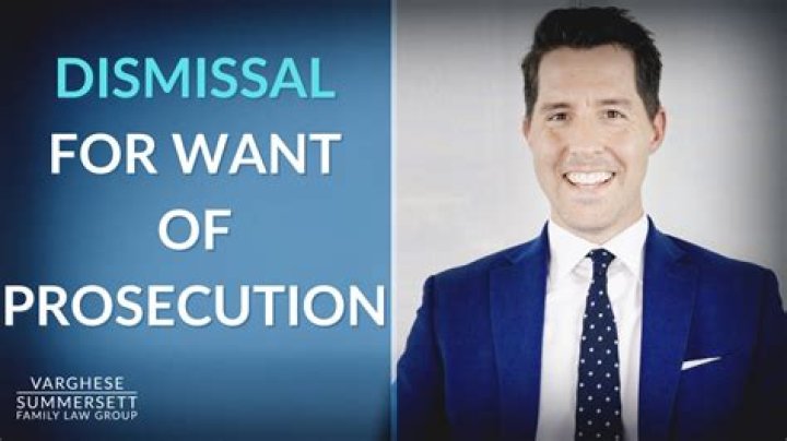What does it mean when a case is dismissed for want of prosecution?