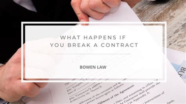 What happens if you break a written contract?