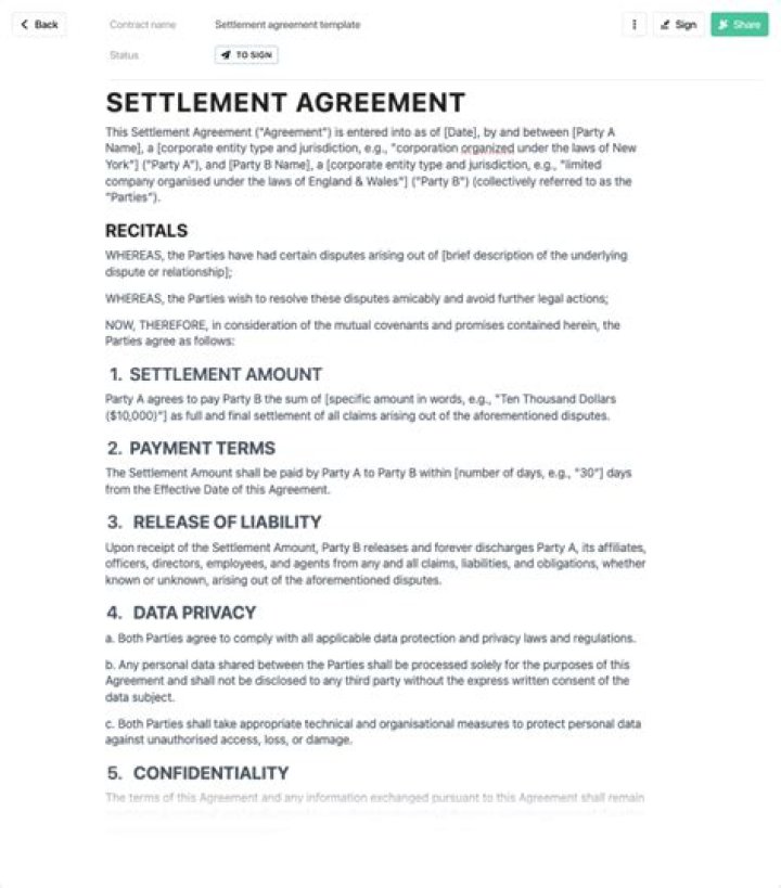 What happens when you settle a Judgement?
