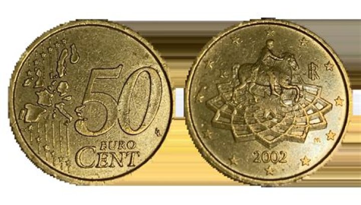 What is a 1999 50 cent euro worth?