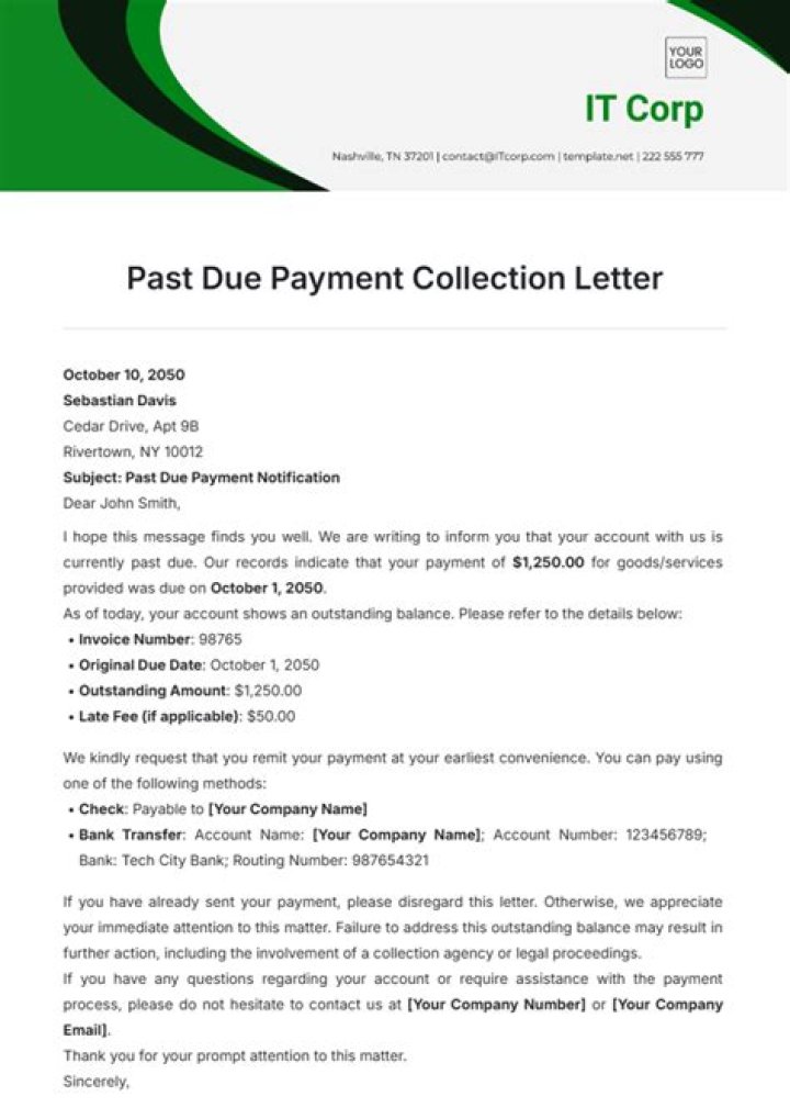 What is a past due balance?
