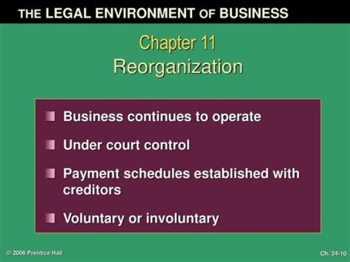 What is Chapter 11 plan of reorganization?