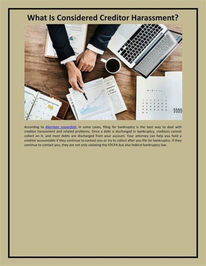 What is considered creditor harassment?