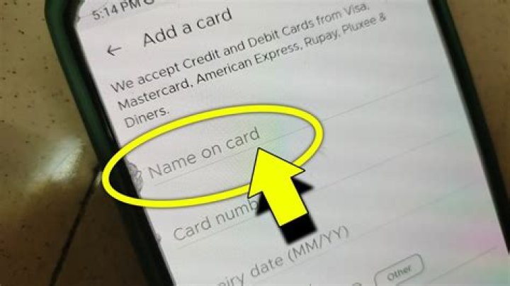 What is name on card in debit card?