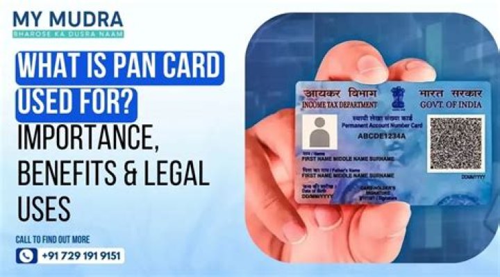 What is PAN card used for?