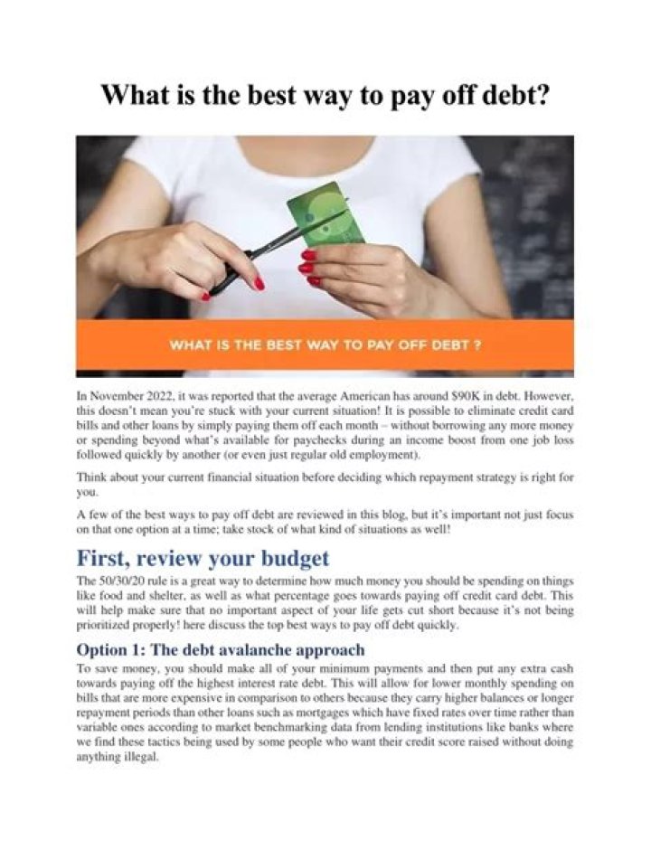 What is the best way to pay off debt?
