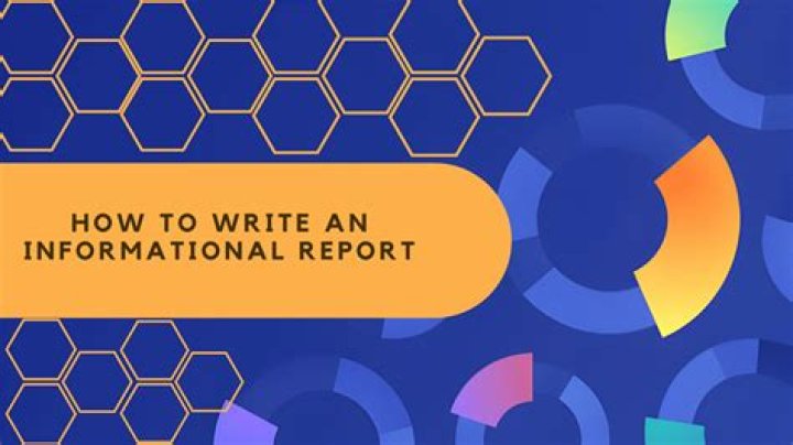 What is the main purpose of an informational report?