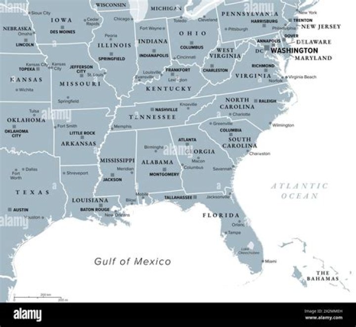 What is the name of the major Gulf that is in the southern United States?