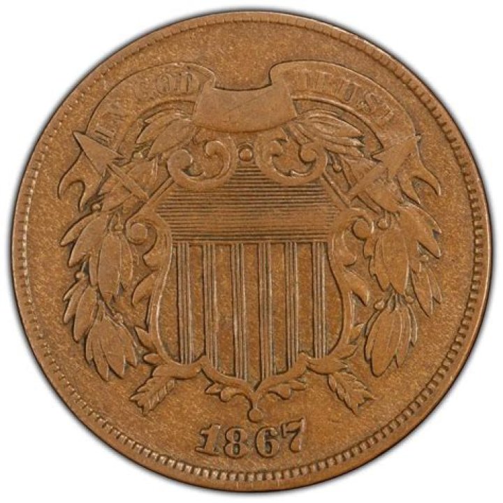 What is the value of a 1867 2 cent coin?