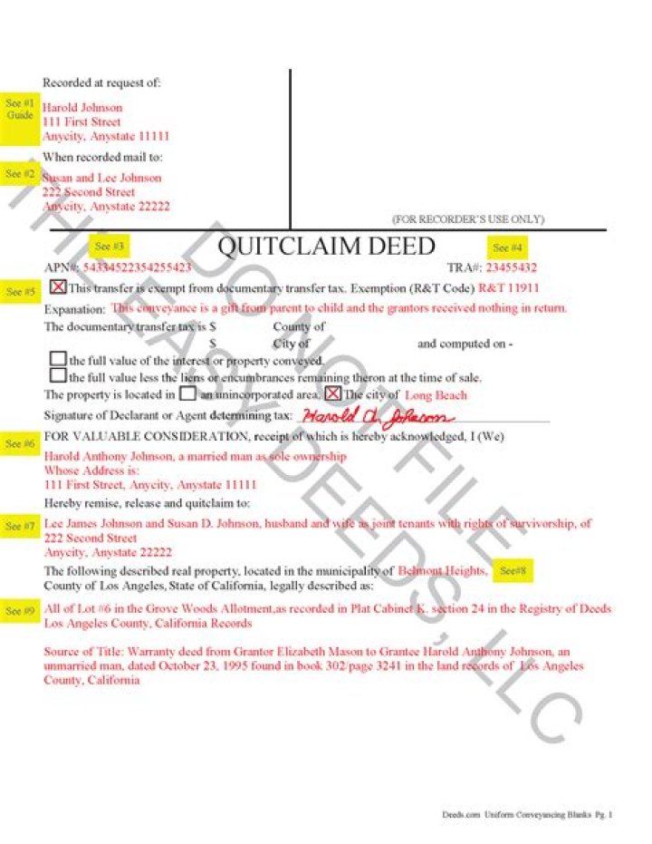 What means quitclaim deed?