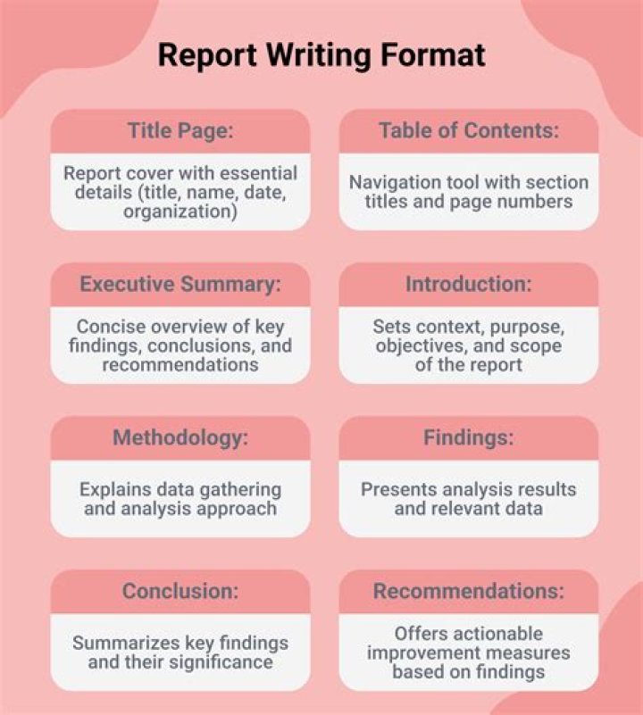 What things are in a information report?