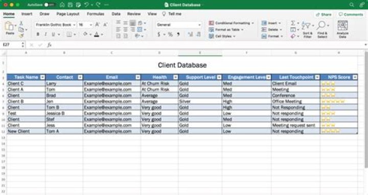 Where would you find an Excel template?